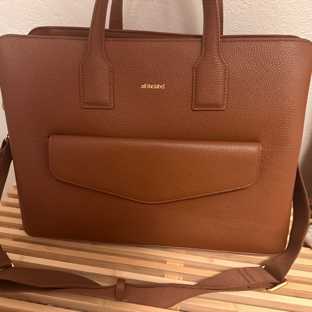 Alf the Label Pebble Leather Luxe Dana laptop bag